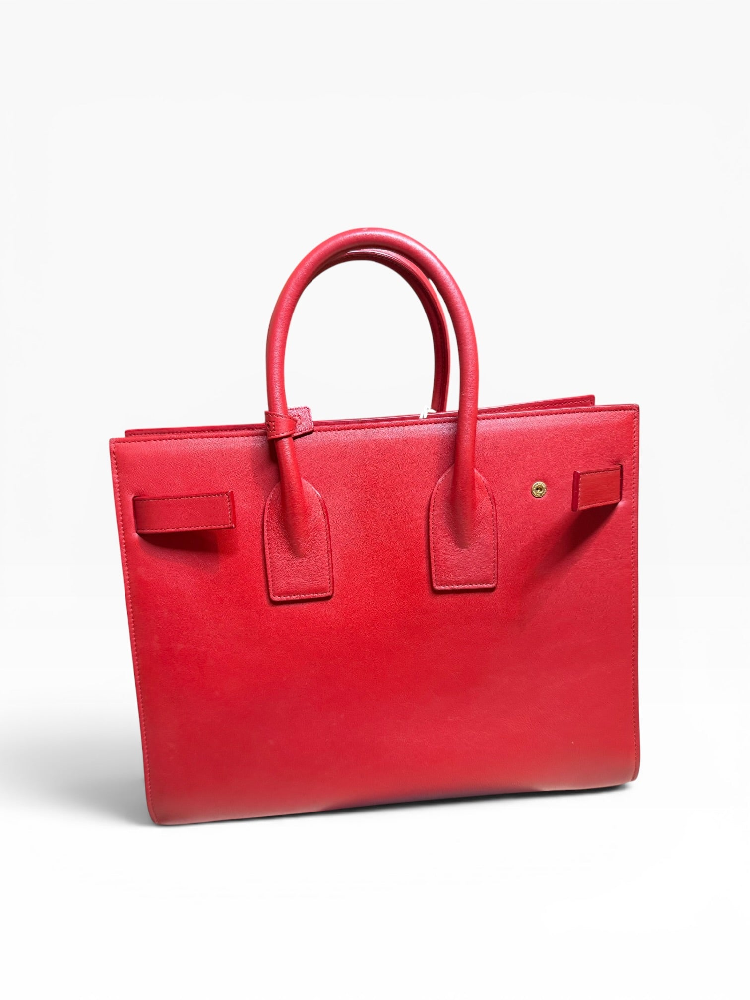 Authentic Yves Saint Laurent Red Leather Shoulder Bag- Pre-Owned