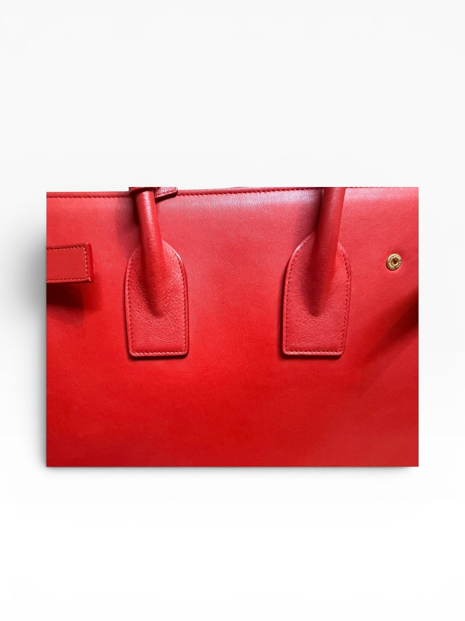 Authentic Yves Saint Laurent Red Leather Shoulder Bag- Pre-Owned