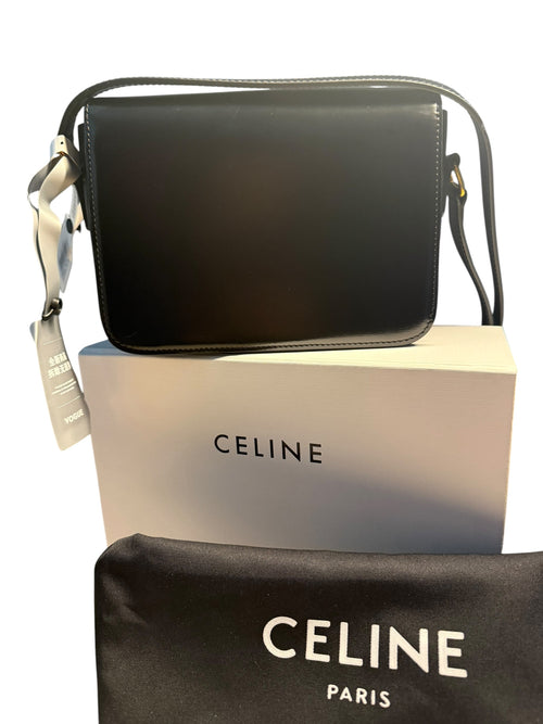 Authentic Black Celine Shoulder Bag Full Set- Pre-Owned