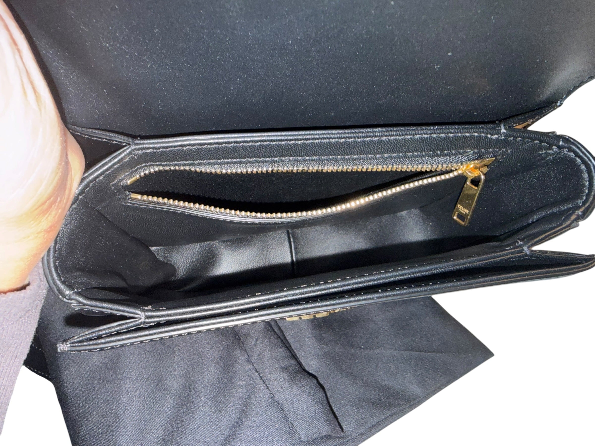 Authentic Black Celine Shoulder Bag Full Set- Pre-Owned